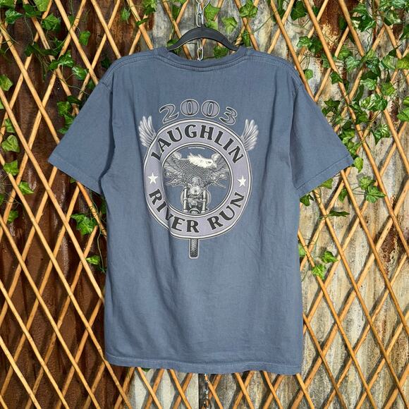 Vintage Y2K Laughlin River USA 2000s motorcycle biker tshirt - Picture 1 of 4